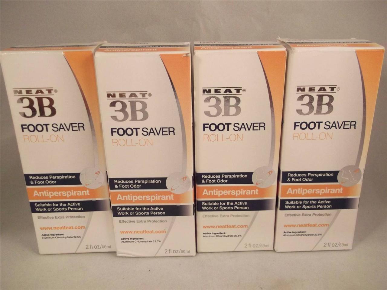 Neat Feat 3B Foot Saver Roll On Antiperspirant Deodorant Feet Odor