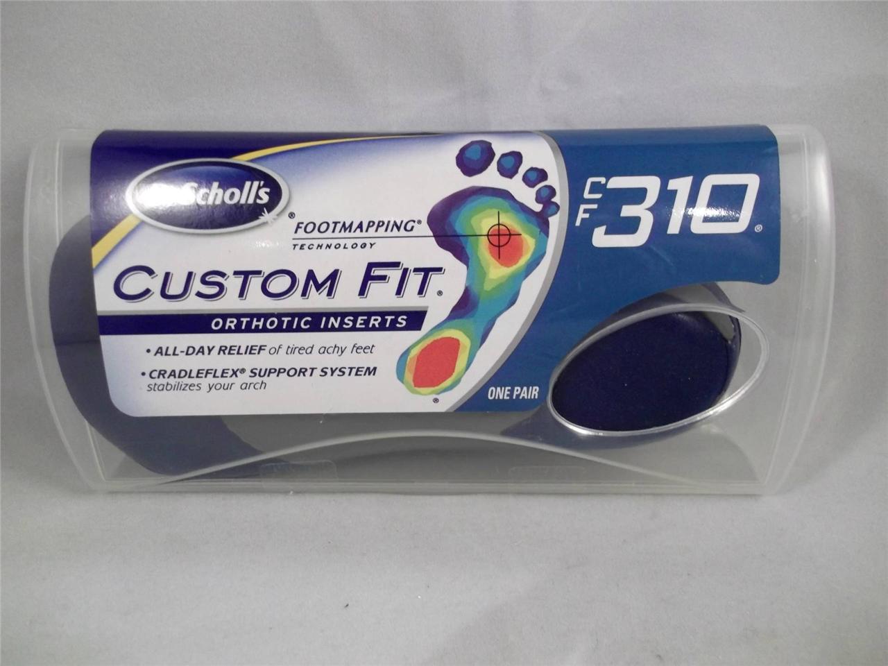 Dr Scholl's Custom Fit CF Orthotic Inserts ONE PAIR Choice of Size NEW