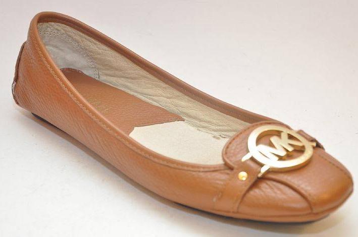 Details about NEW MICHAEL KORS Fulton Moc Luggage Brown Leather Flat
