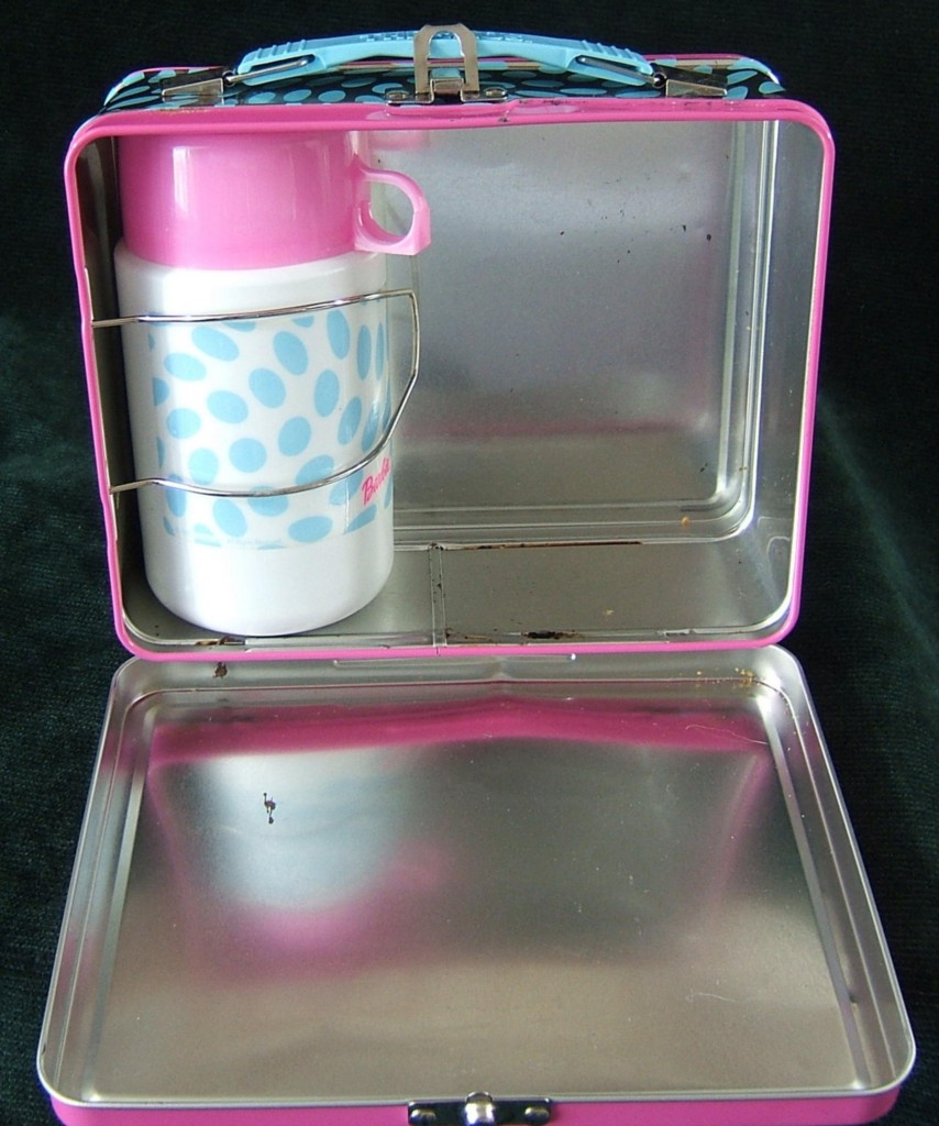 BARBIE Thermos Metal Lunch Box with THERMOS Flask - 2001 | eBay