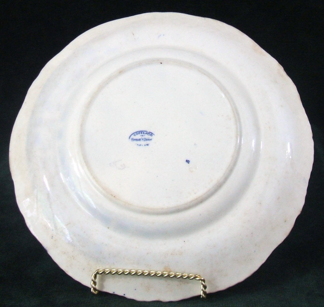 Antique Copeland Spode Blue Amp White Transfer Plate