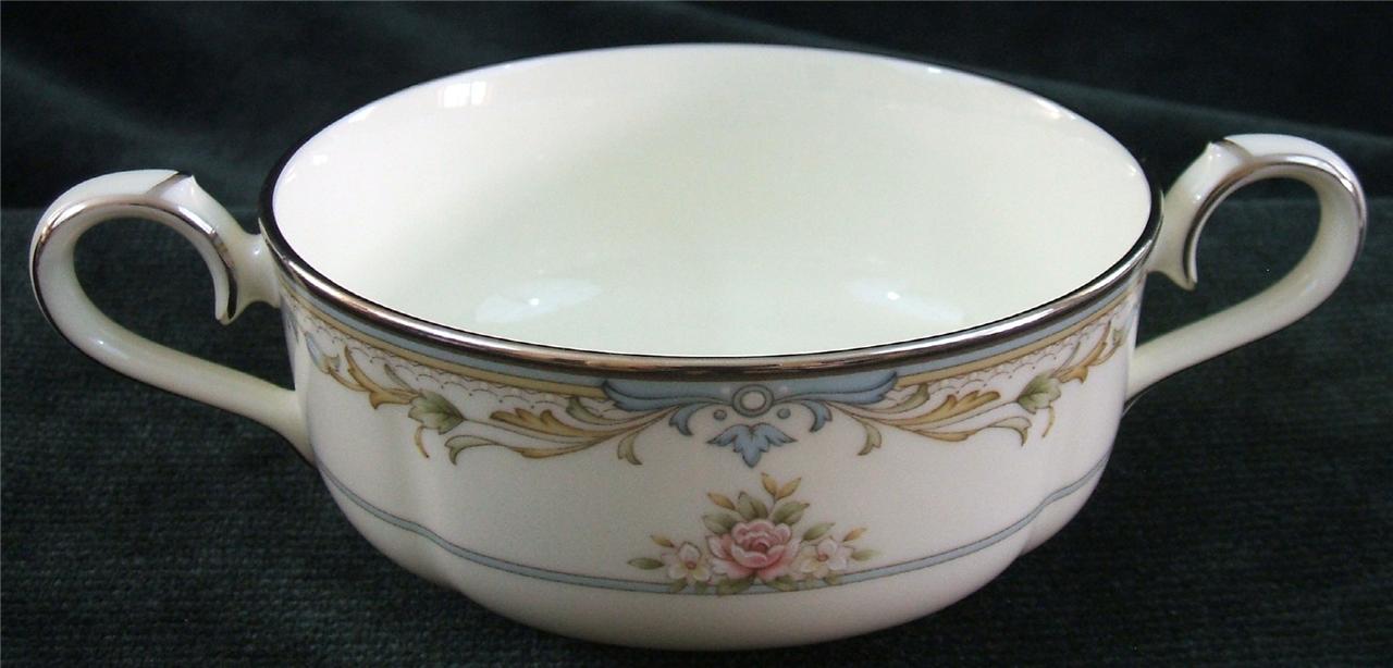 NORITAKE DONOVAN DOUBLE HANDLE FLAT CREAM SOUP BOWL eBay