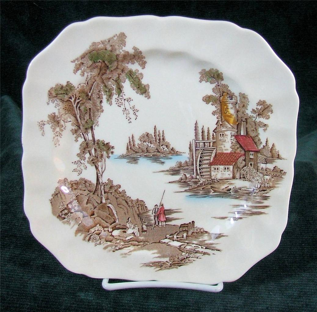 JOHNSON BROS. THE OLD MILL SQUARE SALAD PLATE Made in England eBay
