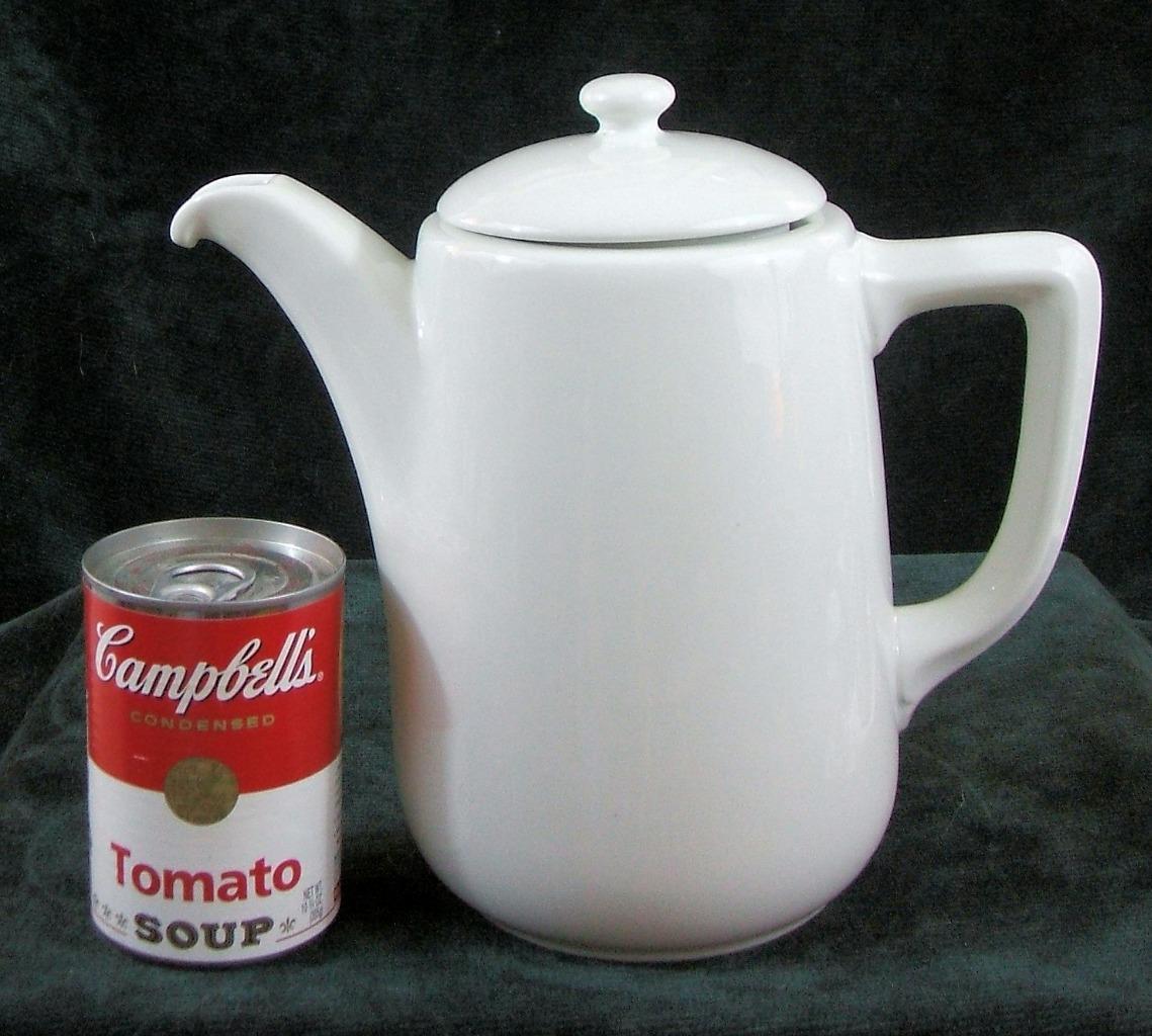 ROYAL COPENHAGEN WHITE RESTAURANT STYLE COFFEE POT MADE IN