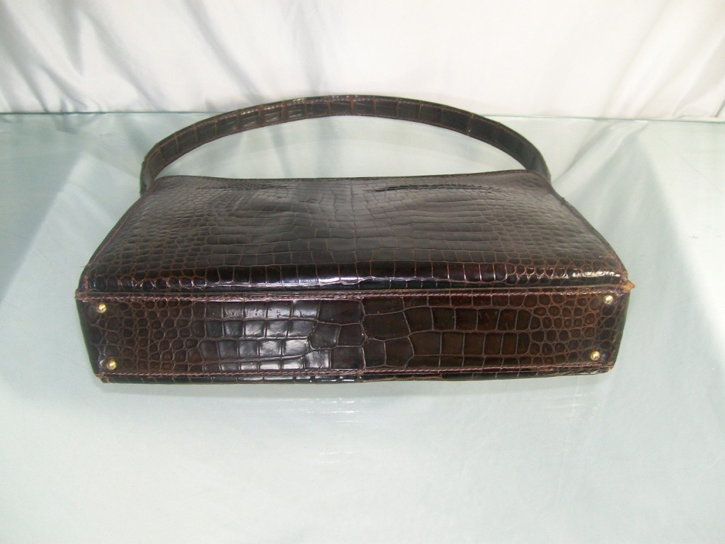 Vintage Made In France Crocodile Handbag Designer ID Help Please