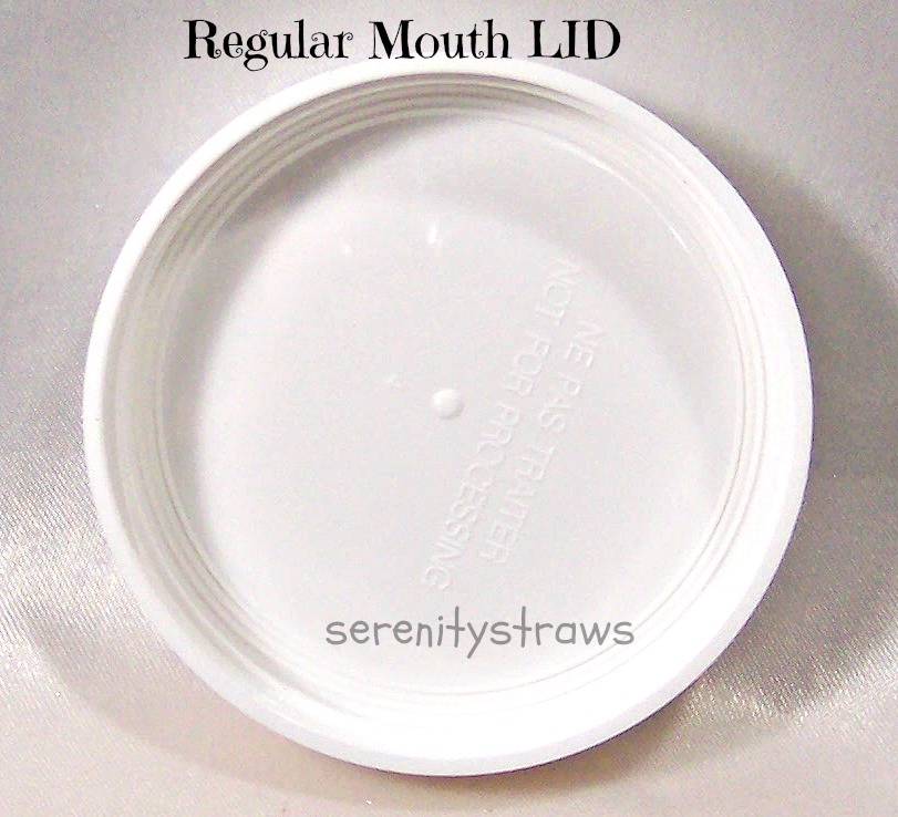 White Plastic Rings and Lids for Mason Jars Regular Wide Mouth BPA Free