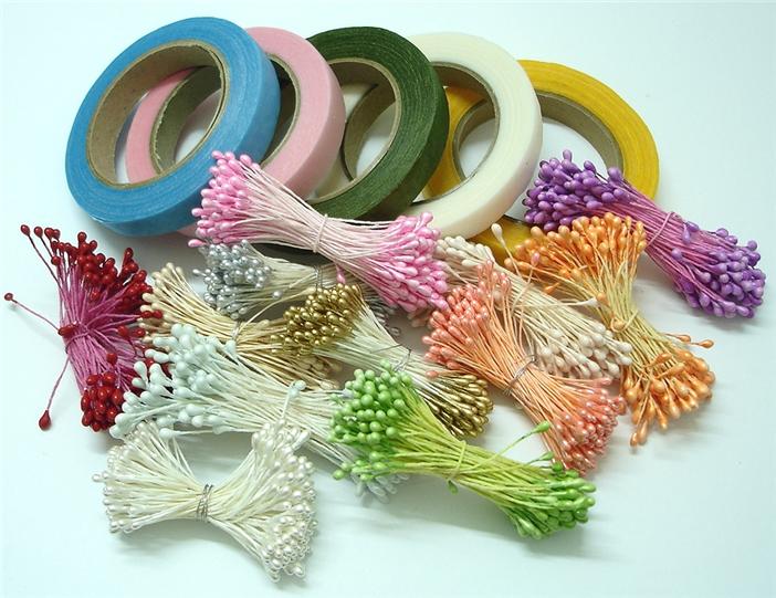 Assortment of florist tapes & stamens