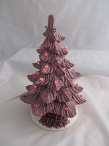 vintage 9 quot ceramic lighted christmas tree purple mauve vintage 9 quot ceramic lighted christmas tree purple mauve