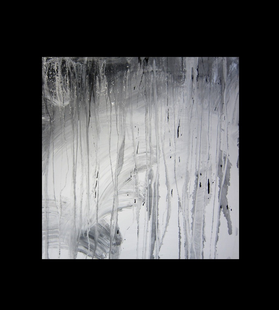 ABSTRACT CANVAS PAINTING grey silver 90 x 90 x4. Modern wall art