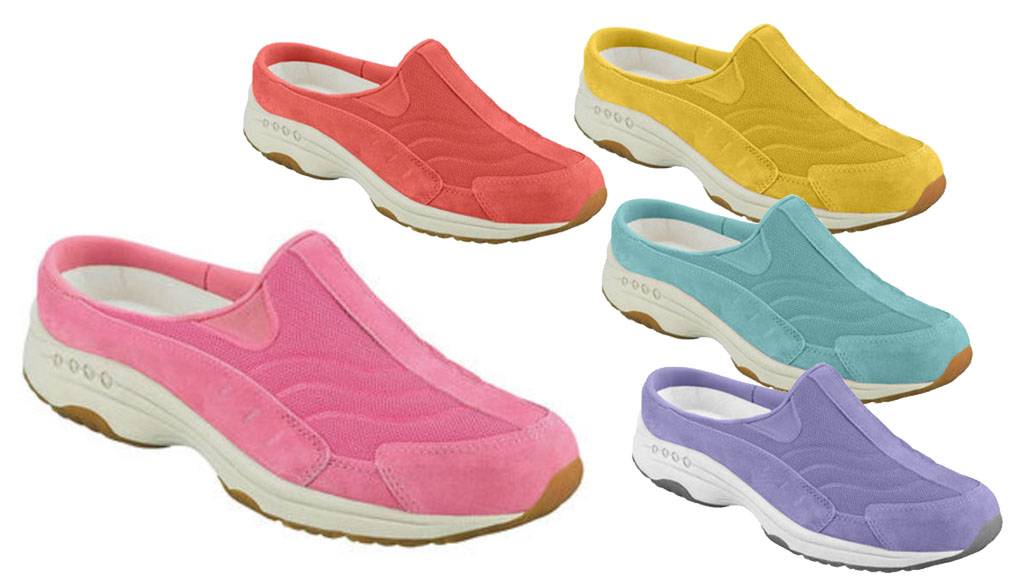 Easy Spirit Traveltime Sneaker Clogs Bright Colors in Med Wide x Wide