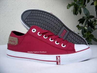 Mens White Buck Shoes on Levis Buck Lo Twill Red White Boy Men Shoes 514887 01r Sneakers All