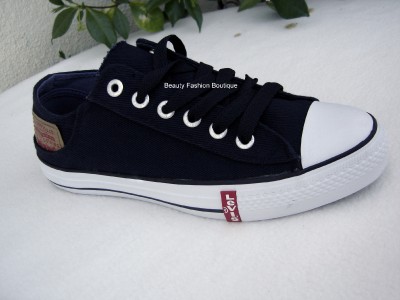 Mens White Buck Shoes on New Levis Buck Lo Twill Navy Blue White Boy Men Shoes 514887 09u All