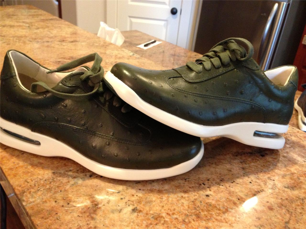 MENS COLE HAAN AIR CONNER SHOES NIKE AIR GREEN OSTRICH PRINT SIZE 10