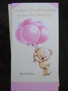 granddaughter age 3 birthday card