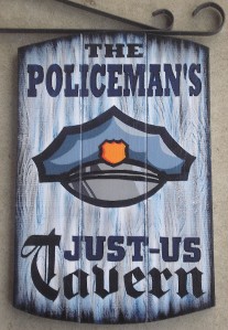 Policeman's Tavern Sign, Police Pub-Bar Hand Painted