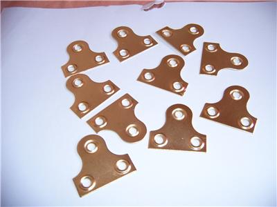 10  BRASSED PLAIN MIRROR / PLATE 38mm/1.1/2 inches EB