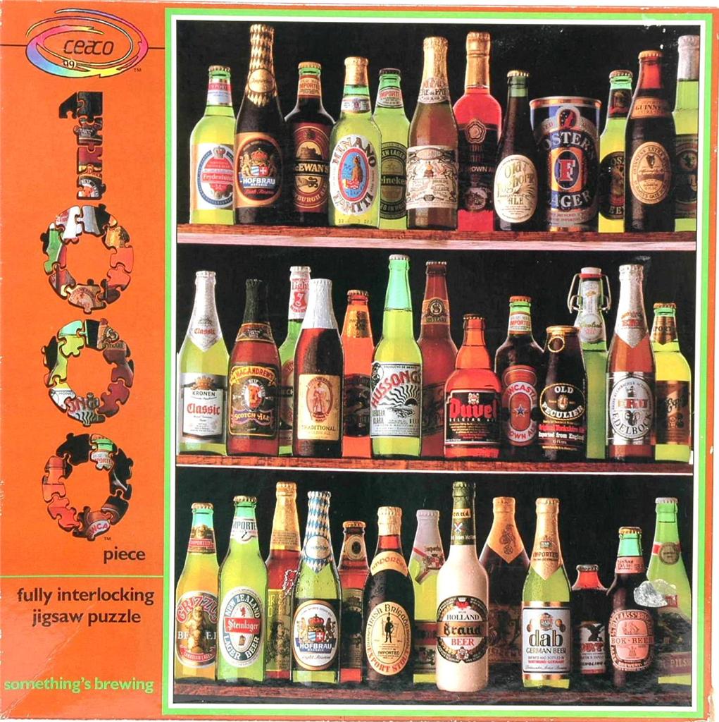 1000 Piece Jigsaw Puzzle Something 039 s Brewing Beer Bottles 1987