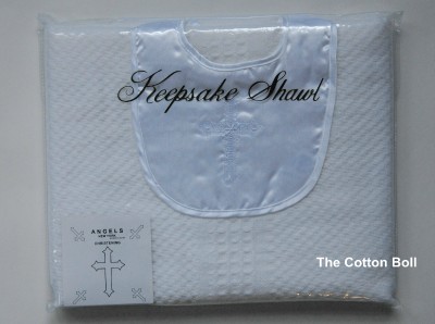 Baby Christening Gifts on New Baby Christening Baptismal Blanket   Bib Gift Set   Ebay