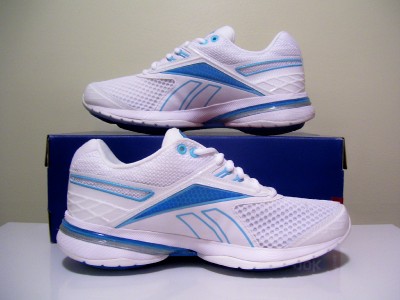 Walking Store Shoes on Easytone Reeattack Walking Running Toning Shoes Wht Blue Womens Sz 9