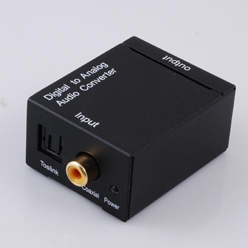 Tv Digital Optical Coax To Analog Stereo Rca Audio Converter Adapter
