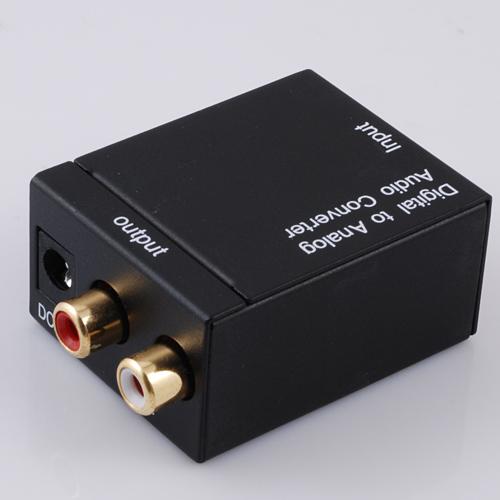 Tv Digital Optical Coax To Analog Stereo Rca Audio Converter Adapter