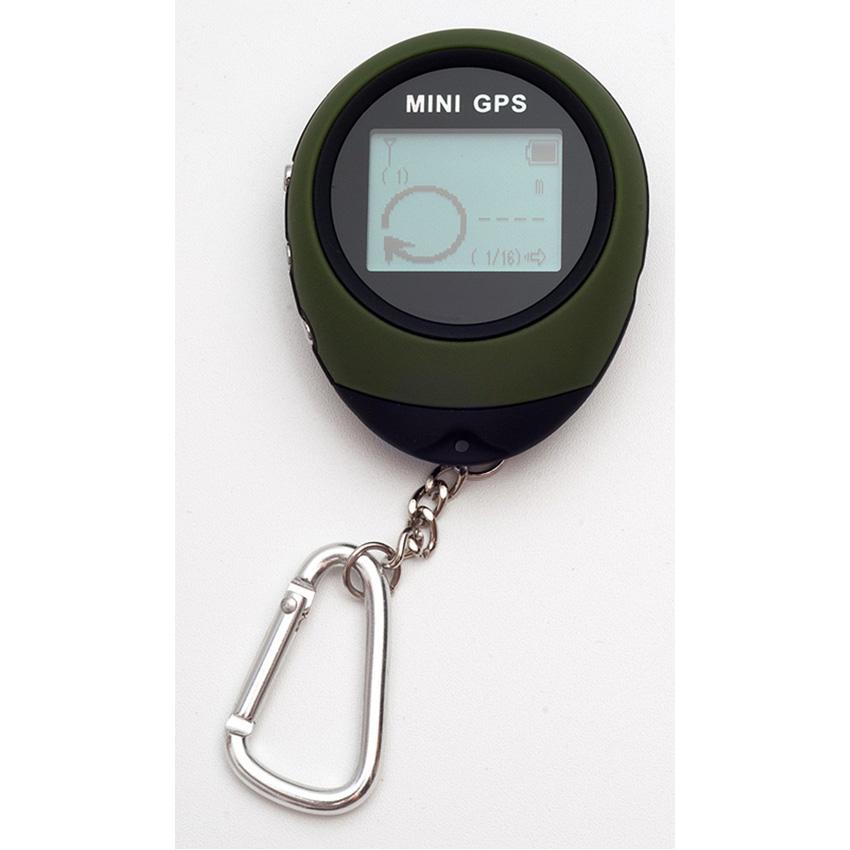 16 POI Mini GPS tracker location finder w/ Keychain for Camping/Hiking