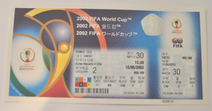 FIFA 2002 World Cup KOREA and JAPAN Matches 24 thru 33 Unused Tickets | eBay