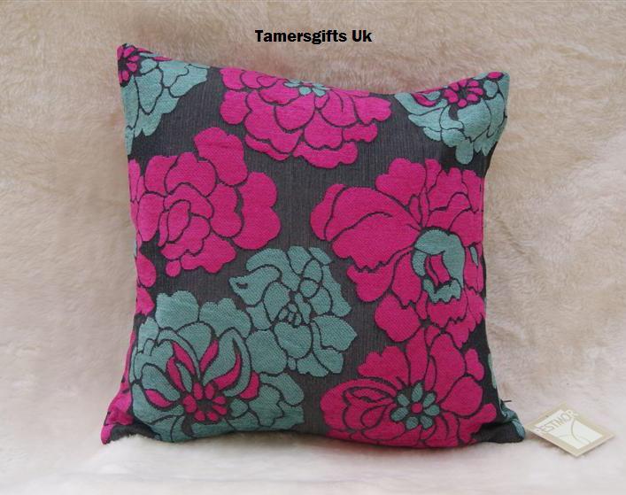 4 x 17" Red Brown Fuschia Pink Teal Blue Black Chenille Cushion Covers