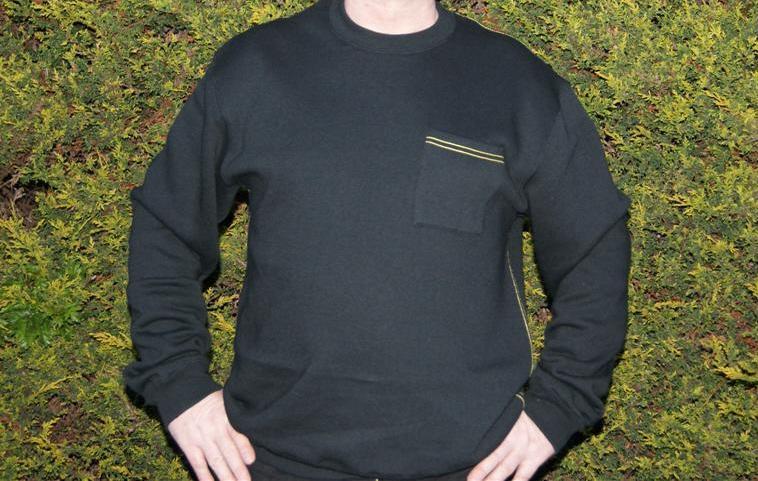 mens black hooded jumper