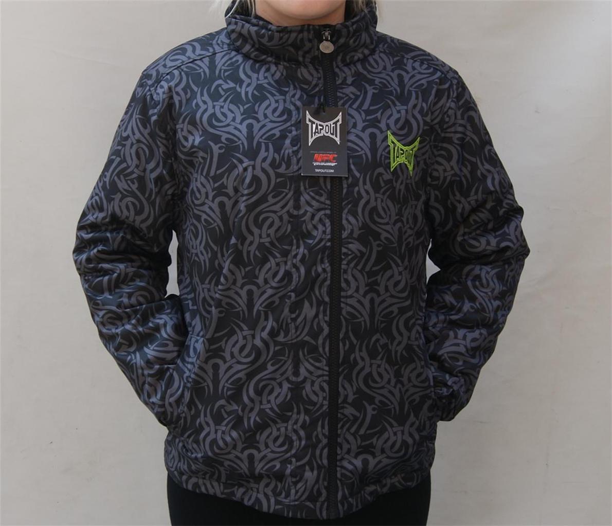 Tapout Impreso Acolchada de nieve en invierno chaqueta Junior Boys-Black Aop RRP £ 56