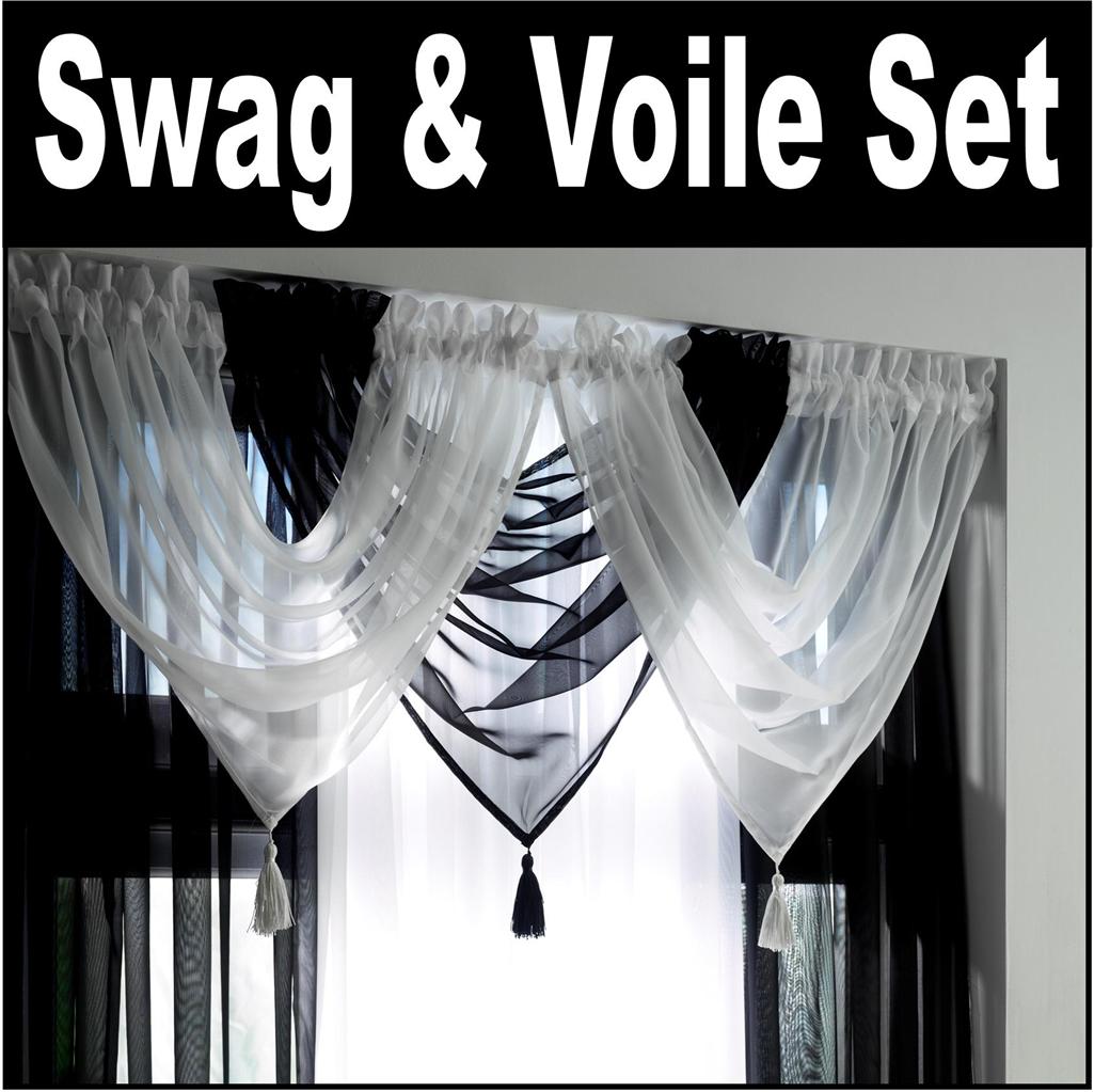 Voile swags Curtains & Pelmets Mince His Words