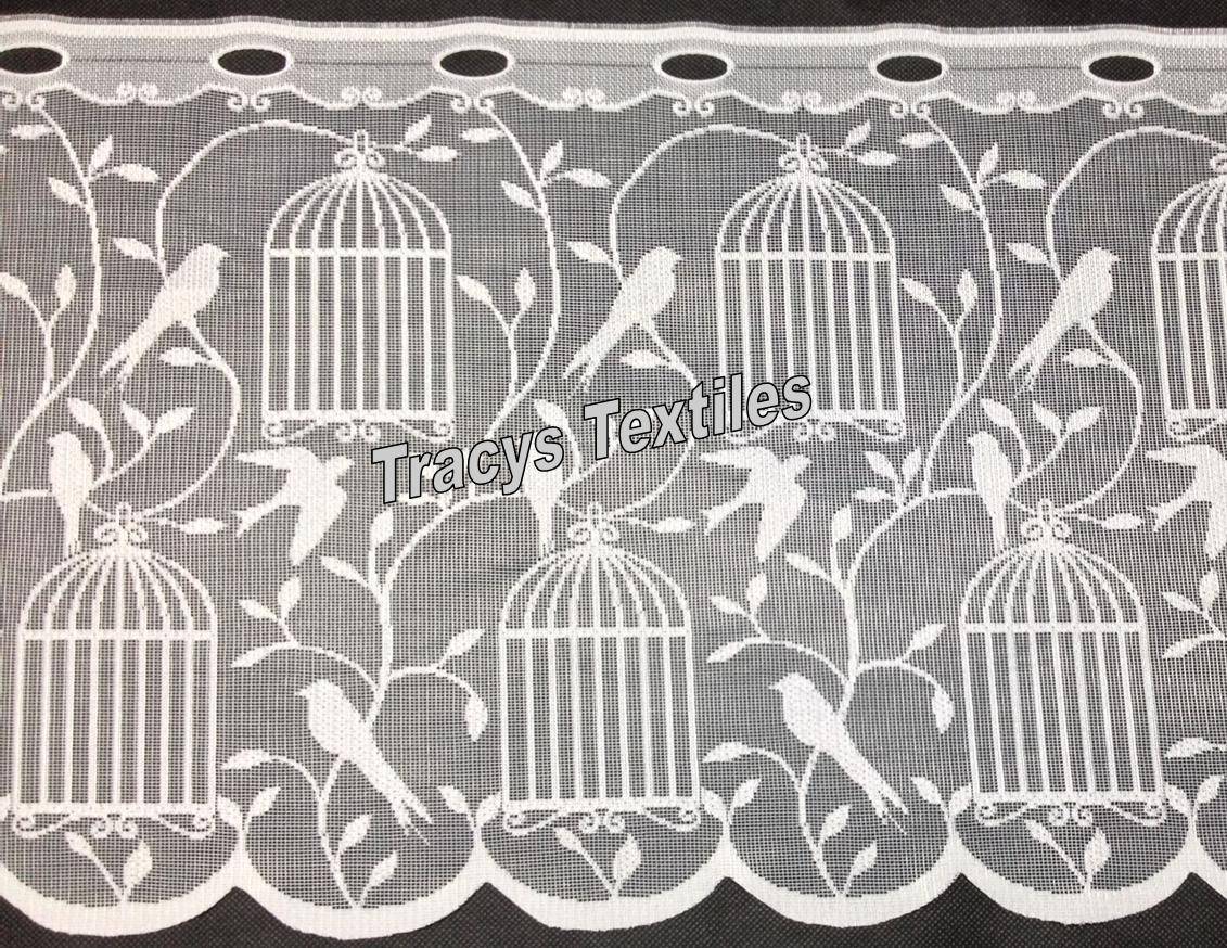 CHEAP LUXURY BIRDCAGE WHITE NET CURTAIN & CAFE NET Many Sizes Sold