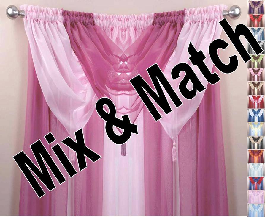 HOT PINK VOILE SWAG DARK PINK FUCHSIA SWAG SETS & SINGLE SWAG eBay