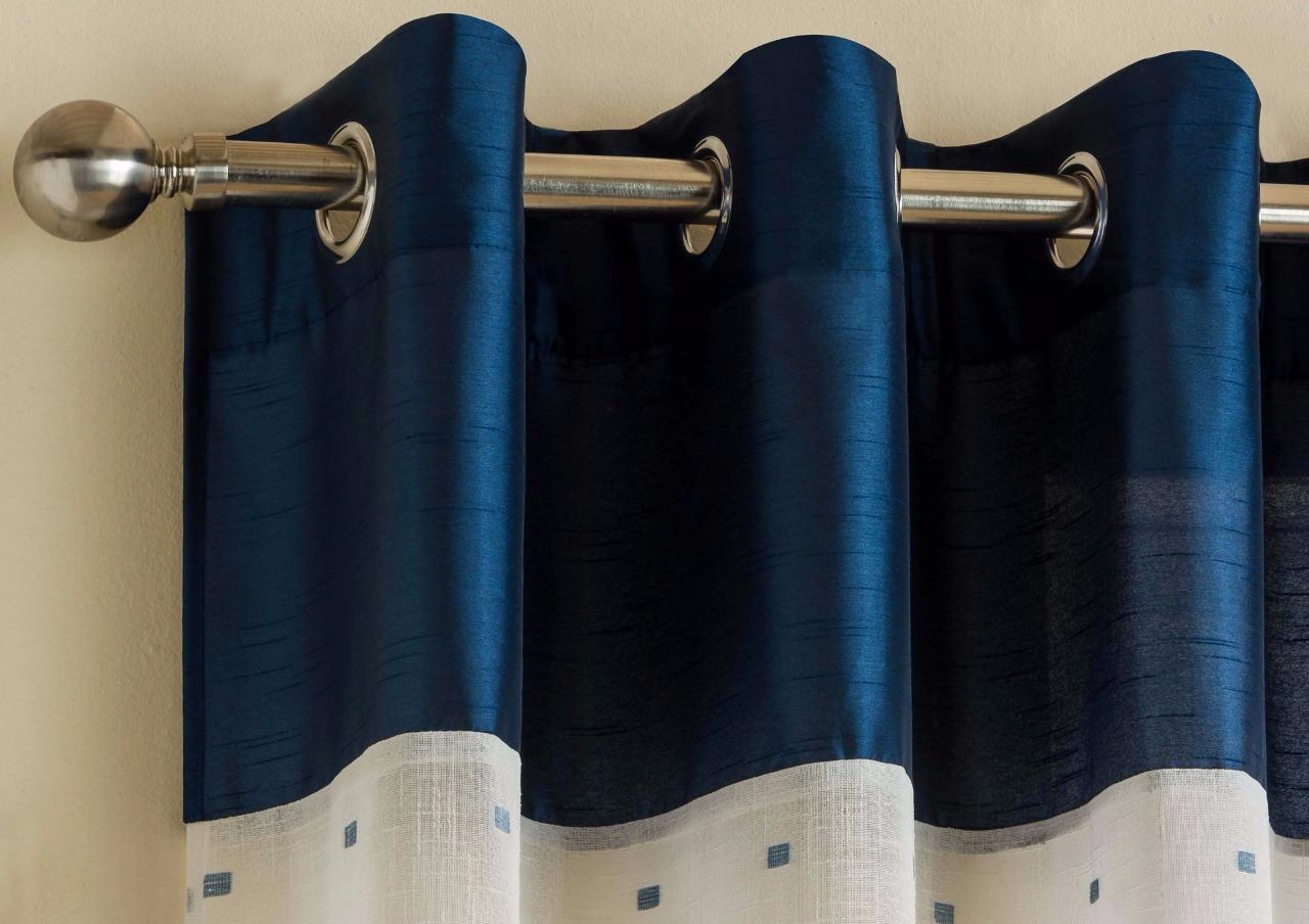 SLOANE LINEN / MUSLIN VOILE EYELET RING TOP CURTAIN PANEL 54" 72" 90