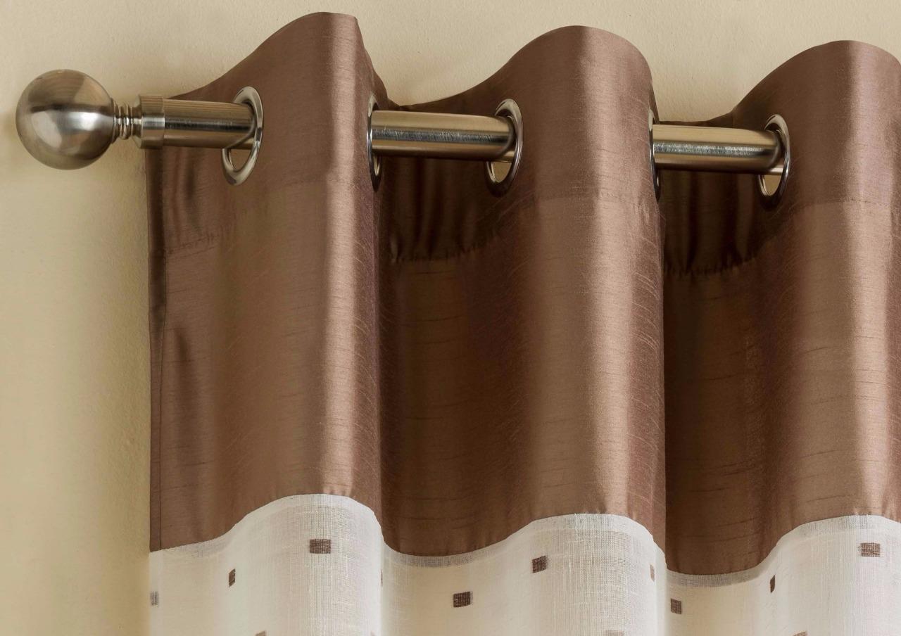 SLOANE LINEN / MUSLIN VOILE EYELET RING TOP CURTAIN PANEL 54" 72" 90