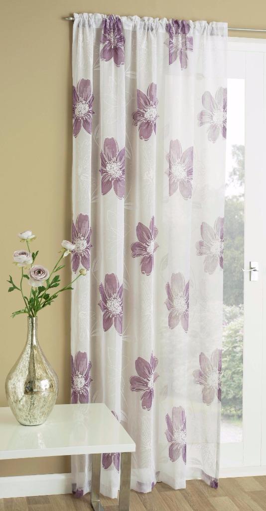 Peony White Linen Like Sheer Voile Curtain Panel Grey