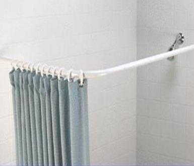 L Shaped Corner Shower Rail Rod White Or Chrome 90x90 Cm 80x80 L Shaped Corner Shower Rail Rod White Or