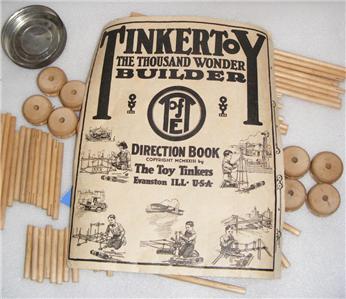 TINKERTOY TINKER TOYS PAT. 1914 MAILER & DIRECTION BOOK | eBay