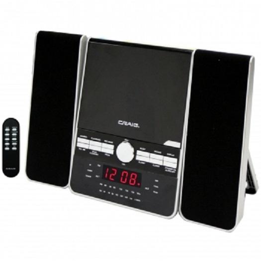 Craig CM427 CD PLAYER SHELF MICRO SYSTEM*w/ DUAL ALARM CLOCK AM/FM