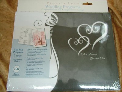 100 Wedding Program Sheets 81 2 by 11 inch sheets 41 4 by 51 2 inches 