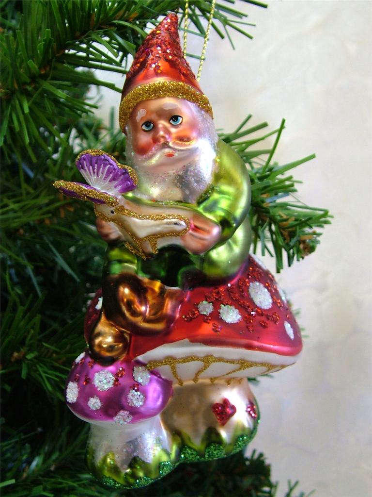 new glass garden gnome reading mushroom shroom christmas new glass garden gnome reading mushroom shroom christmas