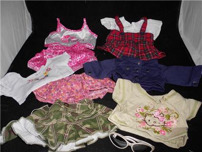 Girls Camo Clothing on Build A Bear Girl Clothing Lot Camo Skirt Hello Kitty Pink Pjs