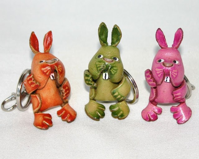 soft bunny keychain