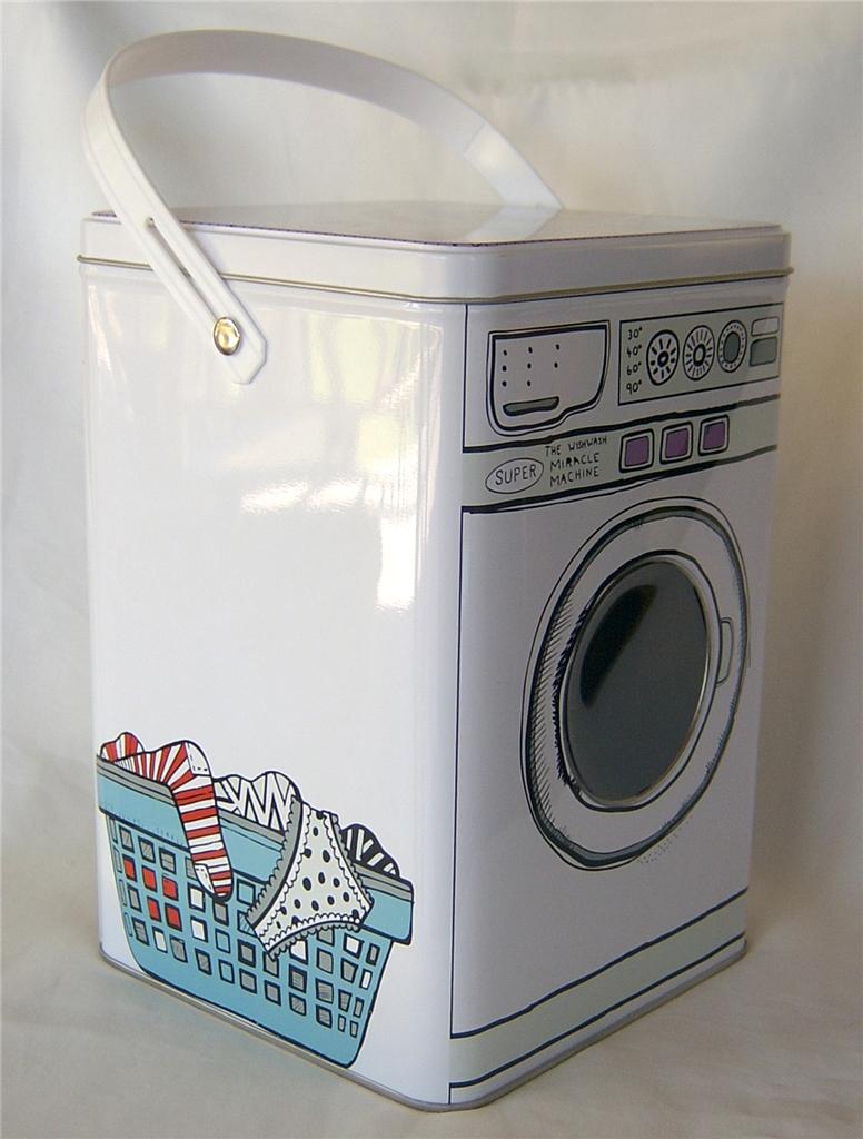 Retro LAUNDRY POWDER Lilac TIN CANISTER Container eBay