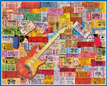 rock tickets concert puzzle memories 1000 jigsaw piece bands roll pieces famous