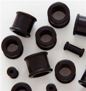Black Silicone Soft Flesh Tone Ear Gauges Tunnels 2g 0g