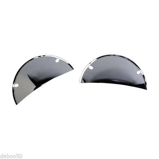 7" Round Half Moon Headlight Shields...Fits Most Round Headlight Cars