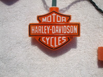 Harley Davidson Man cave, xmas, RV camper, string lights. eBay