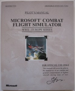 Microsoft PILOT'S MANUAL COMBAT FLIGHT WWII EUROPE XLNT