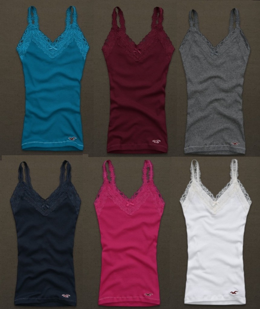 HOLLISTER-NWT-Womens-Fletcher-Cove-Lace-Trim-Tank-Top-S-M-and-L-NEW